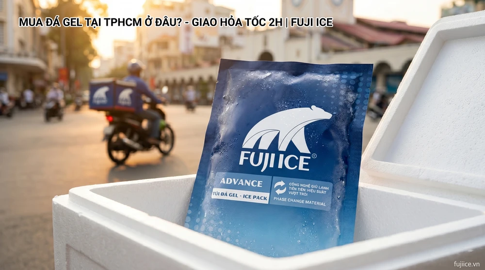 Bảng giá đá gel Fuji Ice TPHCM 2026 — túi đá gel và hộp đá gel giữ lạnh các loại
