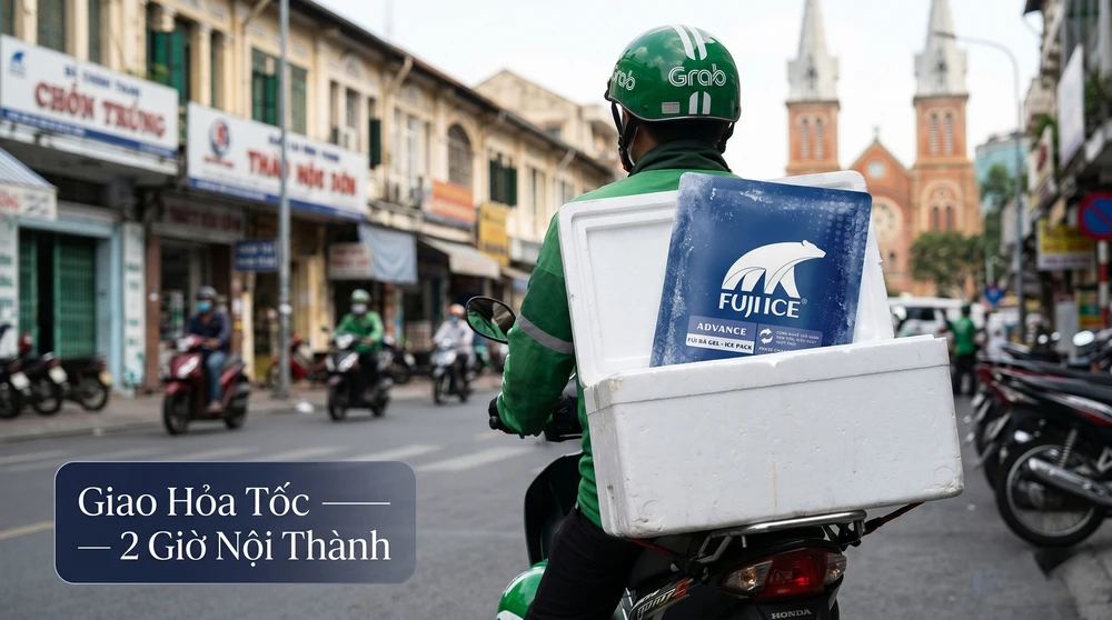 Giao hàng đá gel hỏa tốc tại TPHCM trong 2 giờ — Fuji Ice