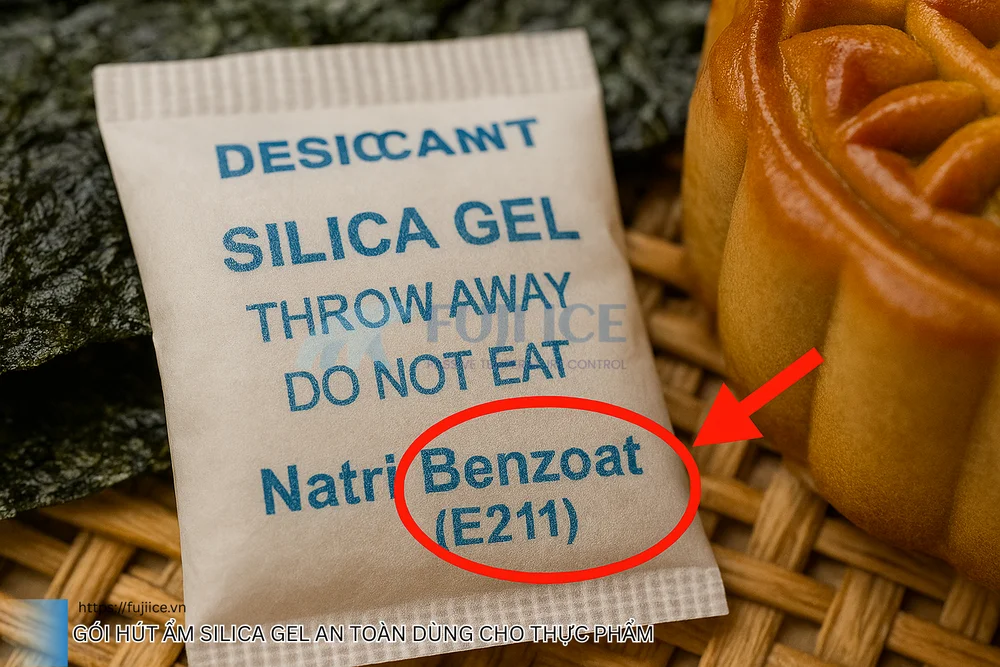 Gói hút ẩm silica gel an toàn dùng cho thực phẩm