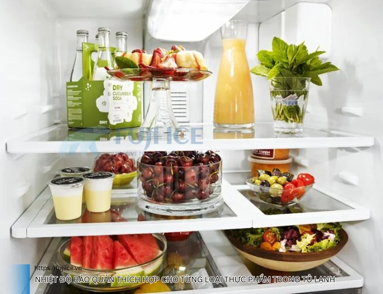 Nhiệt độ bảo quản thích hợp cho từng loại thực phẩm trong tủ lạnh