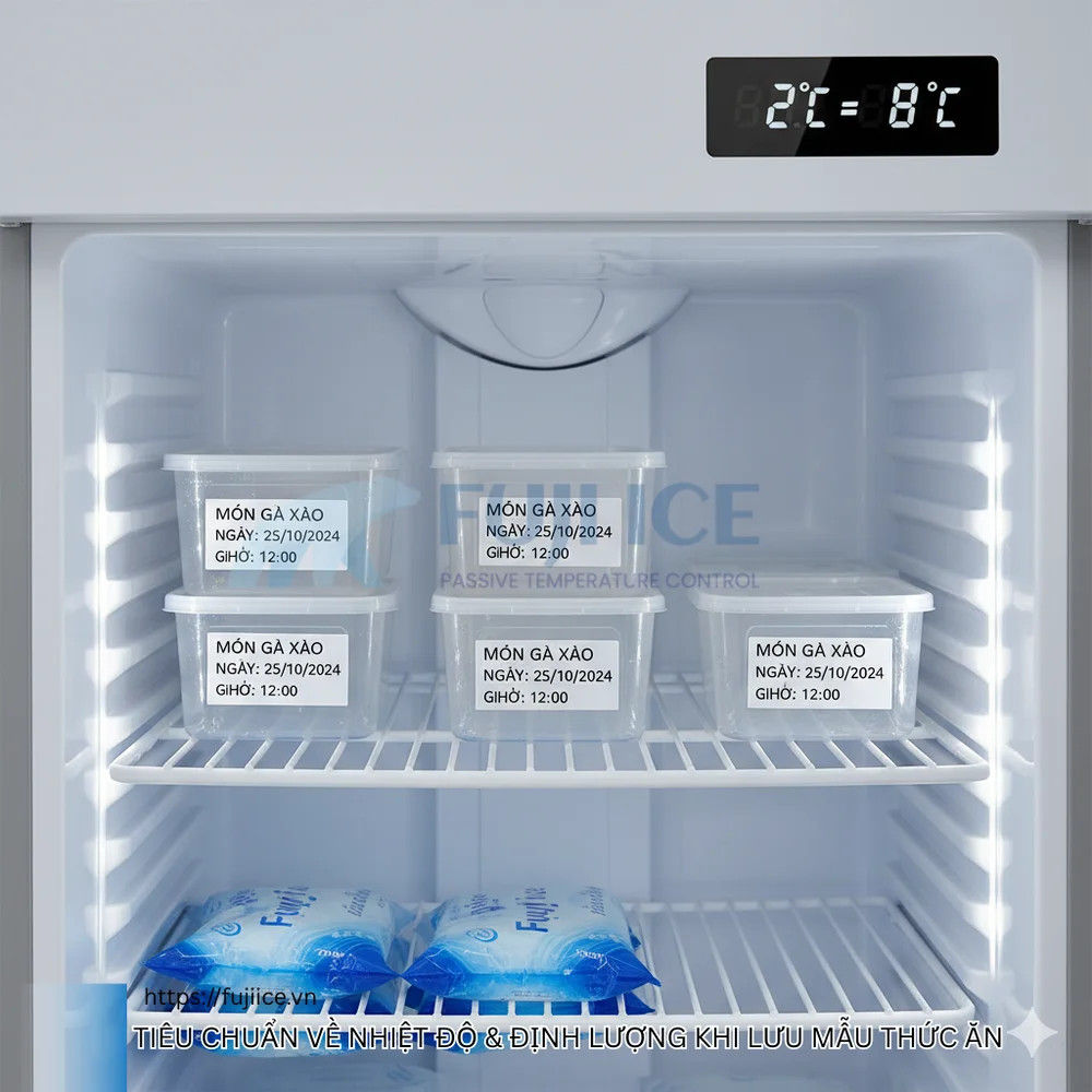 Tiêu Chuẩn Về Nhiệt Độ & Định Lượng Khi Lưu Mẫu Thức Ăn