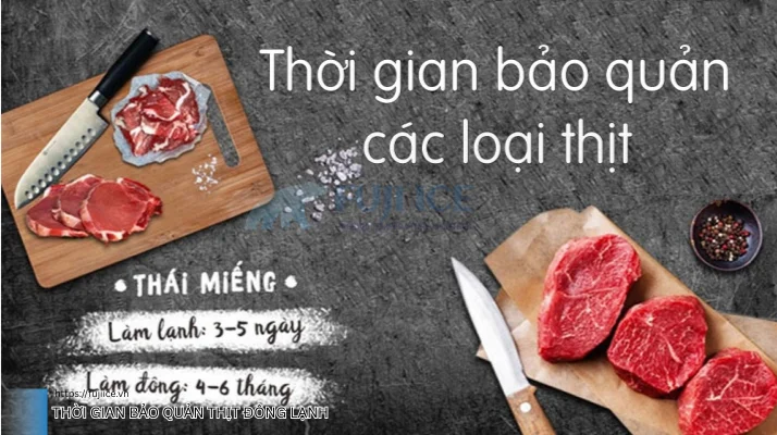 thời gian bảo quản thịt đông lạnh