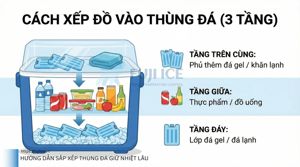Tuyệt Chiêu Chọn Mua Thùng Đựng Đá Giữ Nhiệt "Siêu Lâu" Từ Chuyên Gia 6 hướng dẫn sắp xếp thùng đá giữ nhiệt lâu