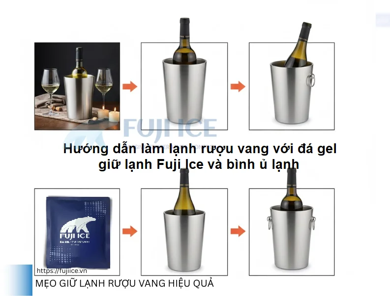 mẹo giữ lạnh rượu vang hiệu quả