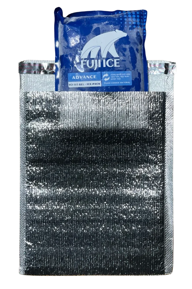 Túi giữ nhiệt Fuji Ice chuyên dụng kết hợp đá gel bảo quản sữa mẹ đi xa