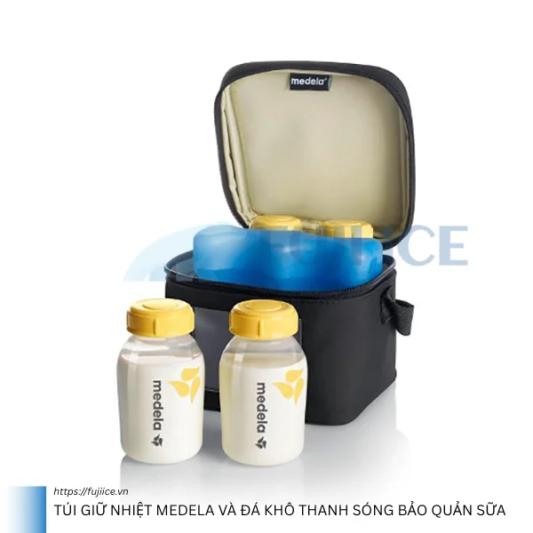 Túi giữ nhiệt Medela và đá khô thanh sóng bảo quản sữa
