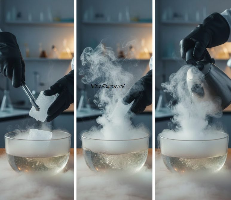 Thí nghiệm tạo khói bằng đá: Hướng dẫn an toàn và hiệu quả nhất 2026 2 Quy trình tạo khói bằng đá khô