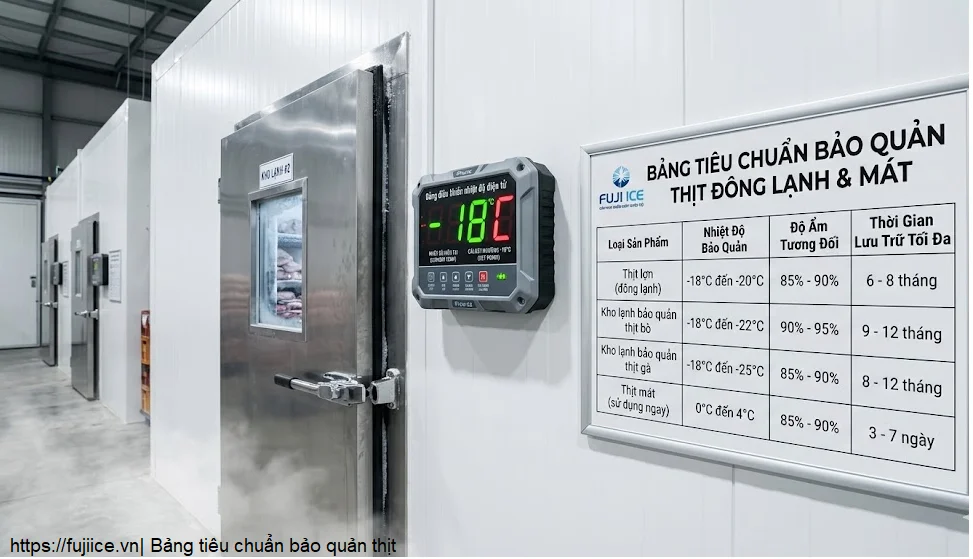 Tiêu Chuẩn Kho Lạnh Bảo Quản Thịt Bò, Gà Tối Ưu Nhất Hiện Nay 2 Bảng nhiệt độ tiêu chuẩn bảo quản thịt