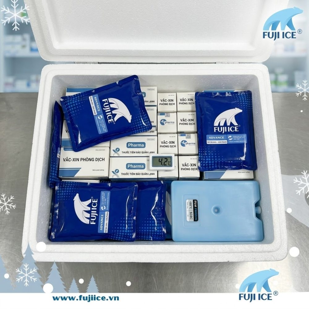 Tiêu Chuẩn Nhiệt Độ Kho Lạnh Tối Ưu & Bí Quyết Duy Trì Chuỗi Lạnh 3 Túi đá gel và hộp đá gel fuhi ice dùng trong y tế