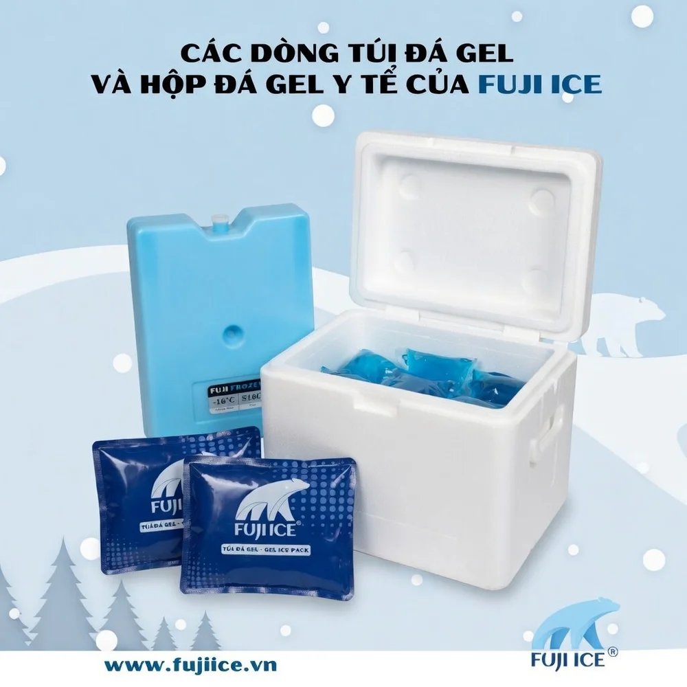 Kho Lạnh Bảo Quản Vacxin: Tiêu Chuẩn Thiết Kế GSP & Giải Pháp Chuỗi Lạnh Toàn Diện 3 CÁC DÒNG TÚI ĐÁ BẢO QUẢN VACIN CỦA FUJIICE