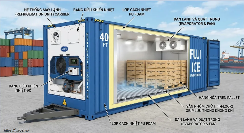 Kho Lạnh Container Là Gì? Cấu Tạo, Ưu Điểm Và Giải Pháp Tối Ưu Nhiệt Độ 1 Kho lạnh container