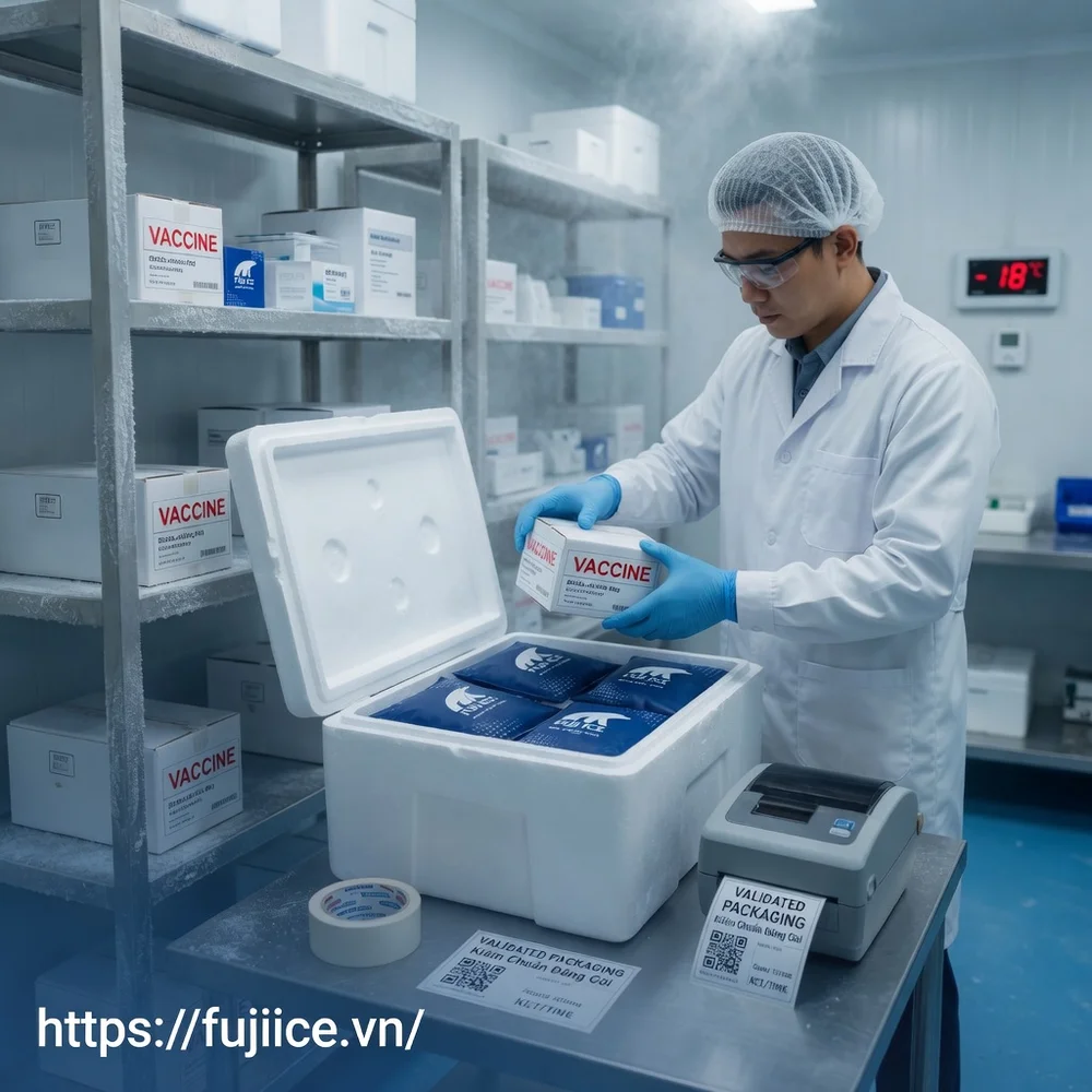 Kho Lạnh Bảo Quản Dược Phẩm: Tiêu Chuẩn GSP & Giải Pháp Kiểm Soát Nhiệt Độ Toàn Diện 3 fuji-ice-da-gel-bao-quan-vaccine