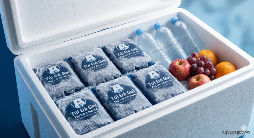 cách giữ đá lâu tan trong thùng xốp - Nâng Cấp Hiệu Quả: Dùng Đá Gel Fuji Ice Thay Thế Đá Viên