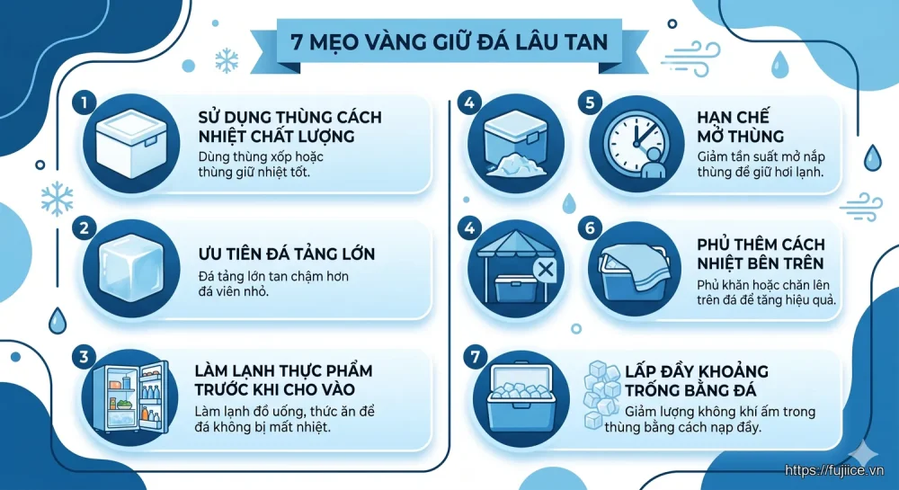 cách giữ đá lâu tan trong thùng xốp - Giải đáp các câu hỏi thường gặp (FAQ)