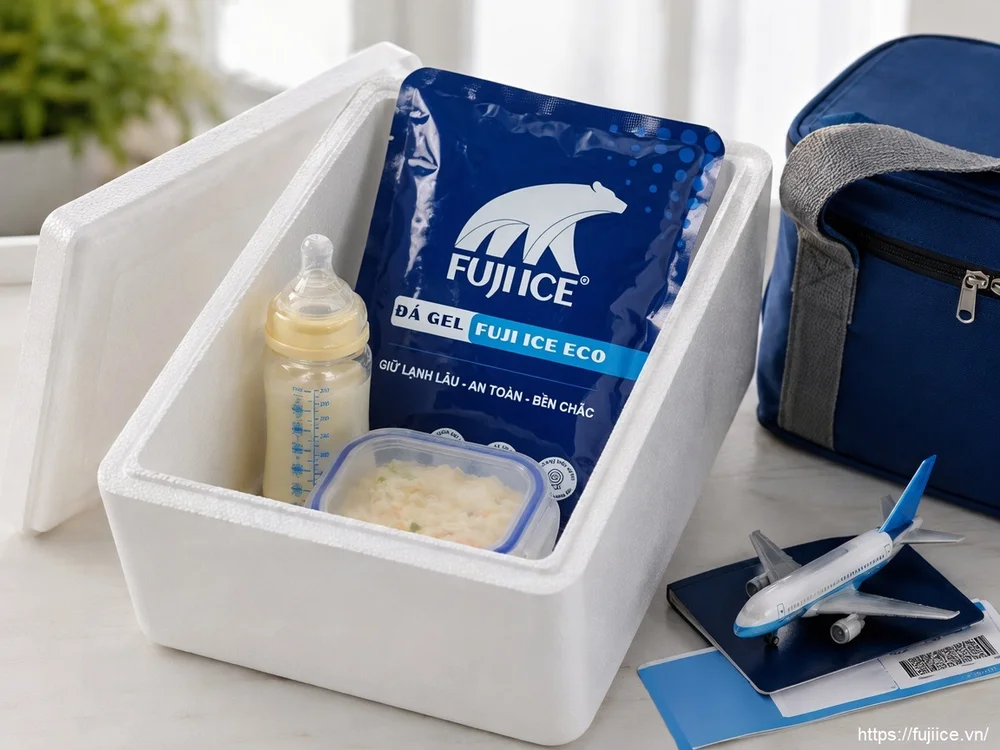 Đá Gel Có Được Mang Lên Máy Bay Không? Quy Định Mới Nhất 2026 2 Đá gel Fuji Ice an toàn cho du lịch