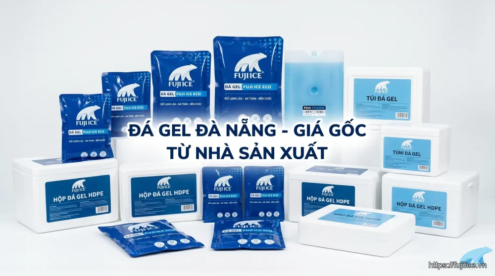 Các loại túi và hộp đá gel Fuji Ice cung cấp cho thị trường Đà Nẵng.
