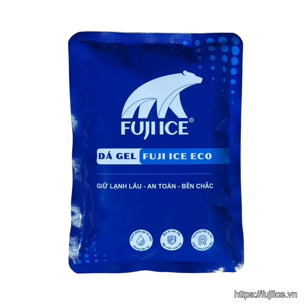 Cận cảnh túi đá gel Fuji Ice 500g với bao bì chất lượng cao.